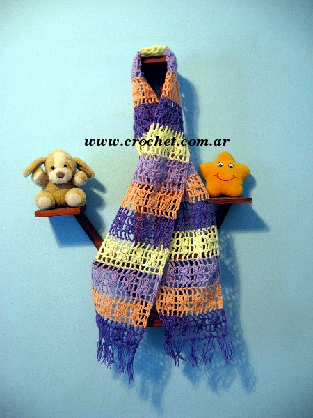 Bufanda para niña tejida a crochet