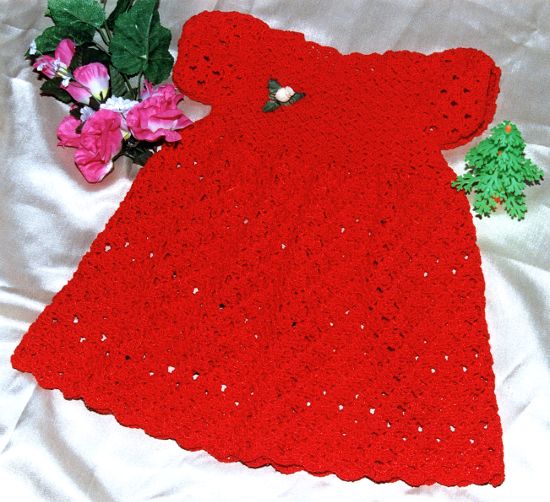 Vestido rojo a crochet